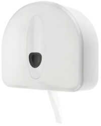 Jumboroldispenser mini  + restrol kunststof wit