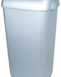 PlastiQline afvalbak kunststof RVS look 42 liter open